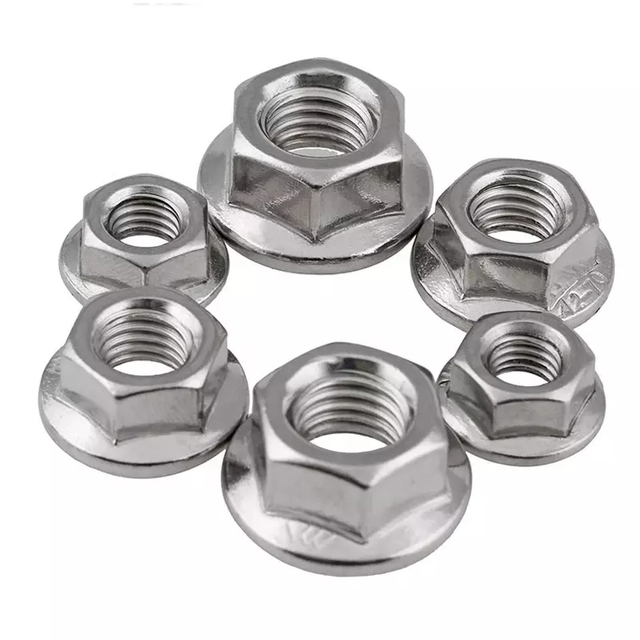 DIN6923 با کیفیت بالا فولادی ضد زنگ شش ضلعی Hex Hex Hex Flange Flange Flange Pinking Locknut قفل قفل قفل قفل