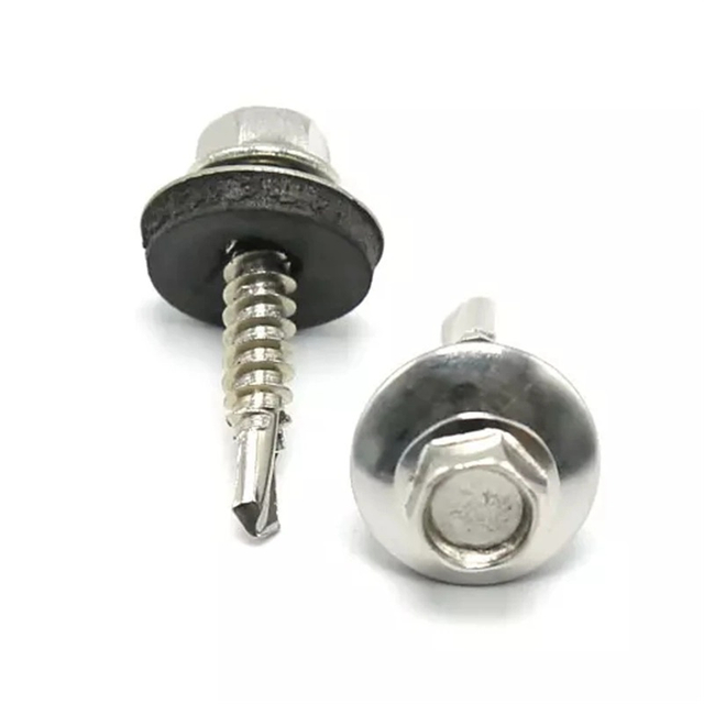 اتصال دهنده های سخت افزاری DIN7504 استیل ضدزنگ Hex Hex Hex Self Drilling Screw